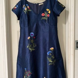 Wayward Fancies empire floral embroidered dress